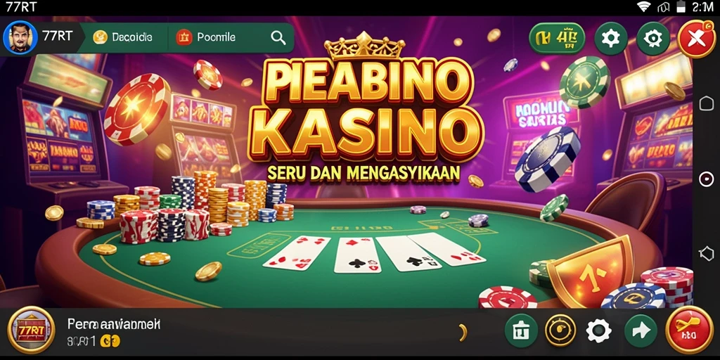 Tampilan screenshot gameplay Kasino 77RT yang menarik dan dinamis.
