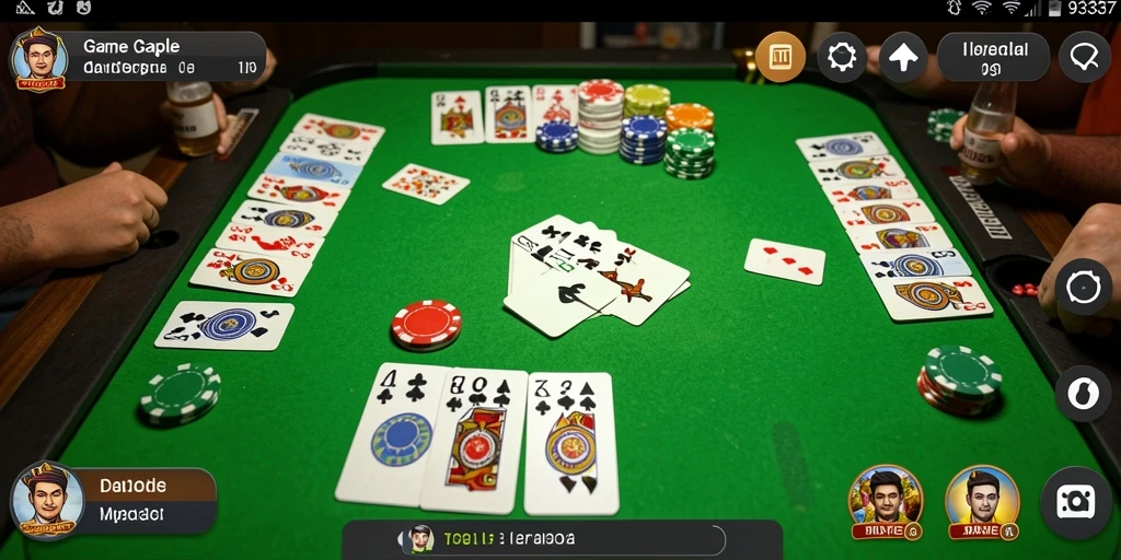Tampilan utama gameplay Gaple yang seru dalam 93337.