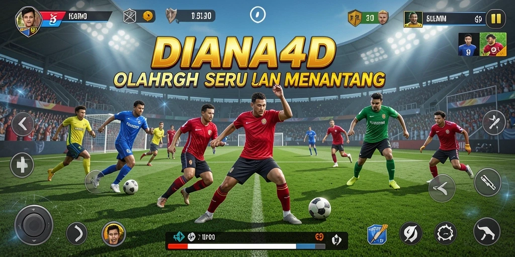 Screenshot gameplay DIANA4D yang menampilkan aksi olahraga seru.