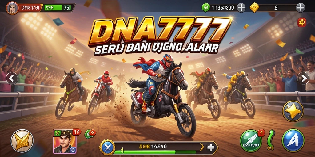 Screenshot gameplay DNA777 yang menampilkan balapan seru dan penuh aksi.