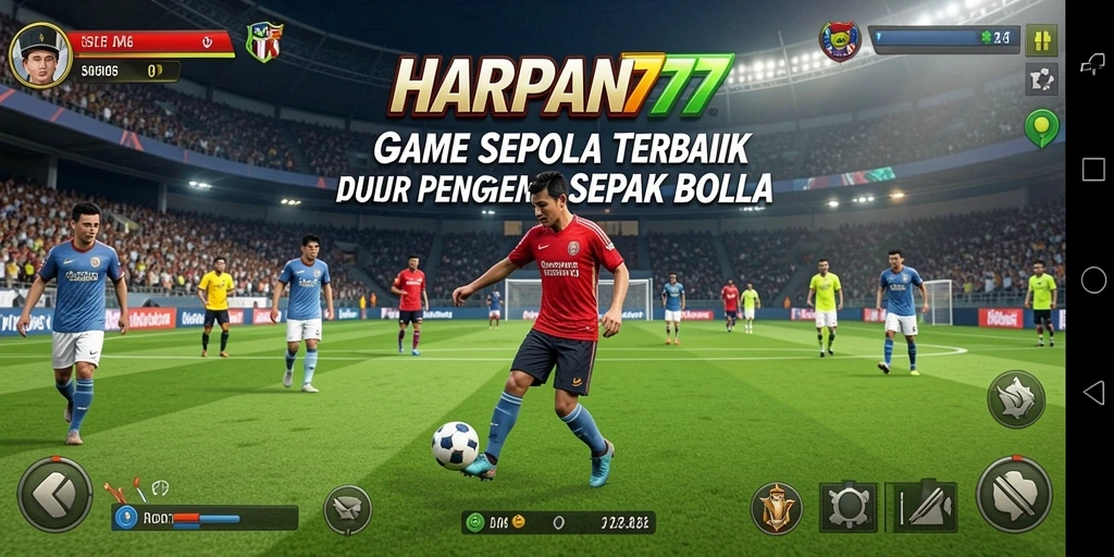 Screenshot gameplay menarik dari HARAPAN777 dengan aksi sepak bola.