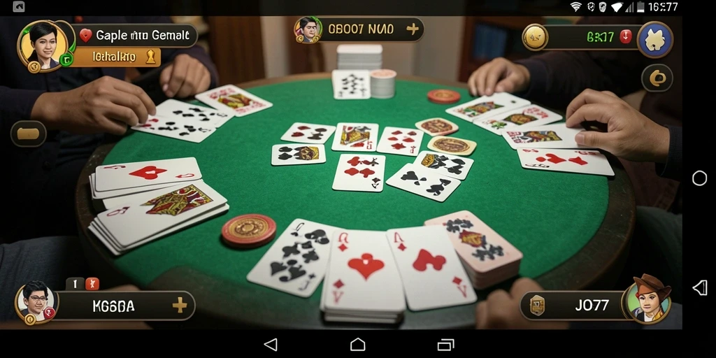 Tampilan gameplay Gaple yang seru dan menarik di JOS77.