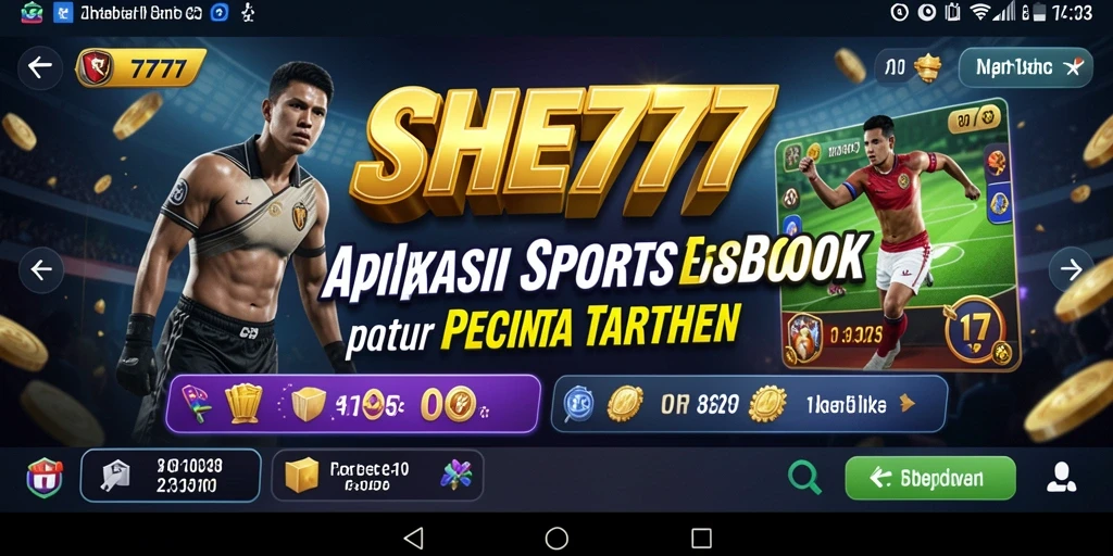 Tampilan screenshot utama SHE777 yang menampilkan berbagai opsi taruhan Sportsbook.